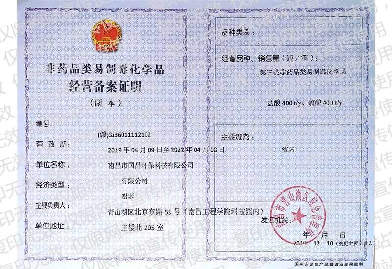 Business Filing Certificate